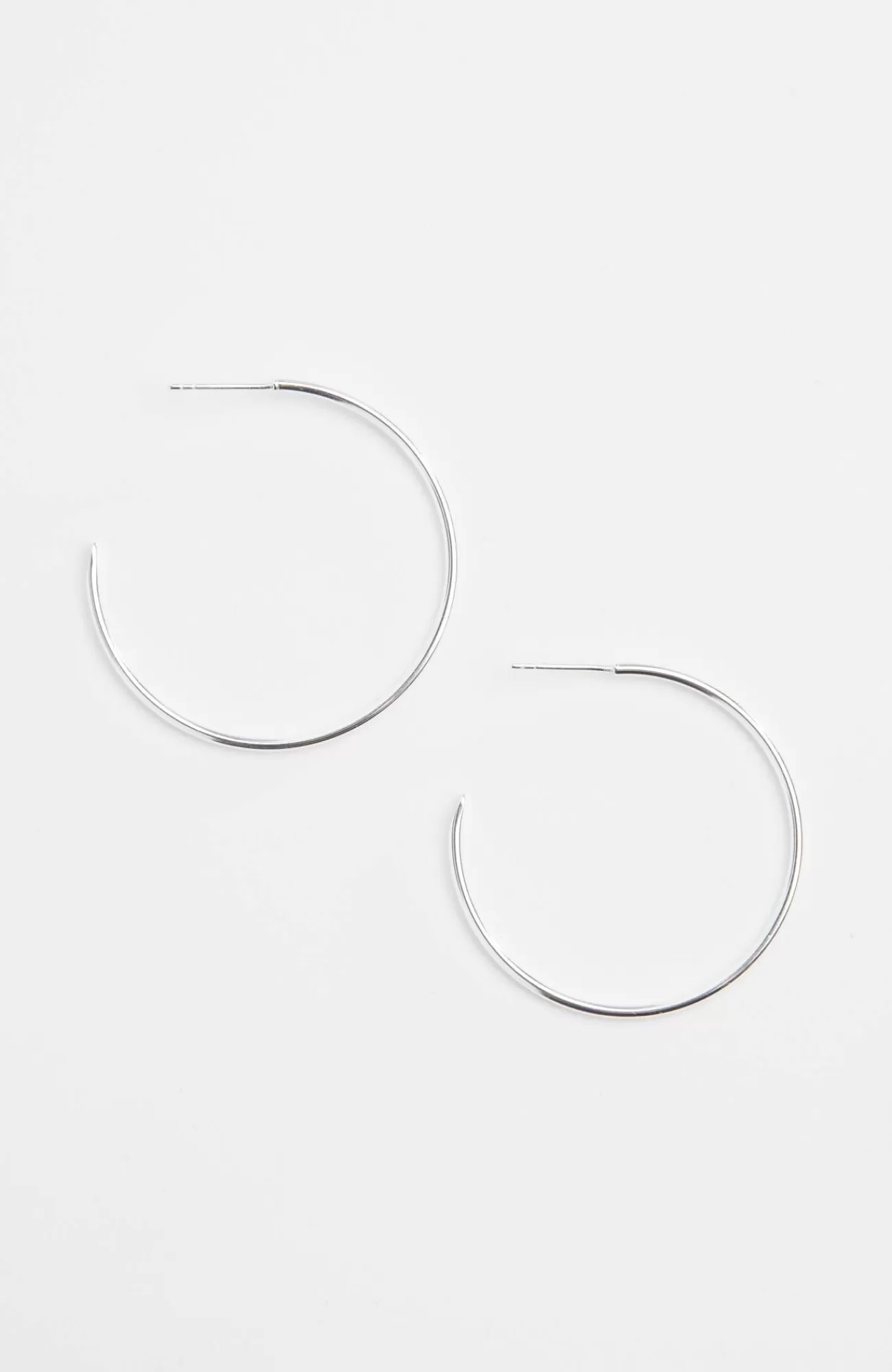 J.Jill Sterling Large Hoops Silver Flash Sale