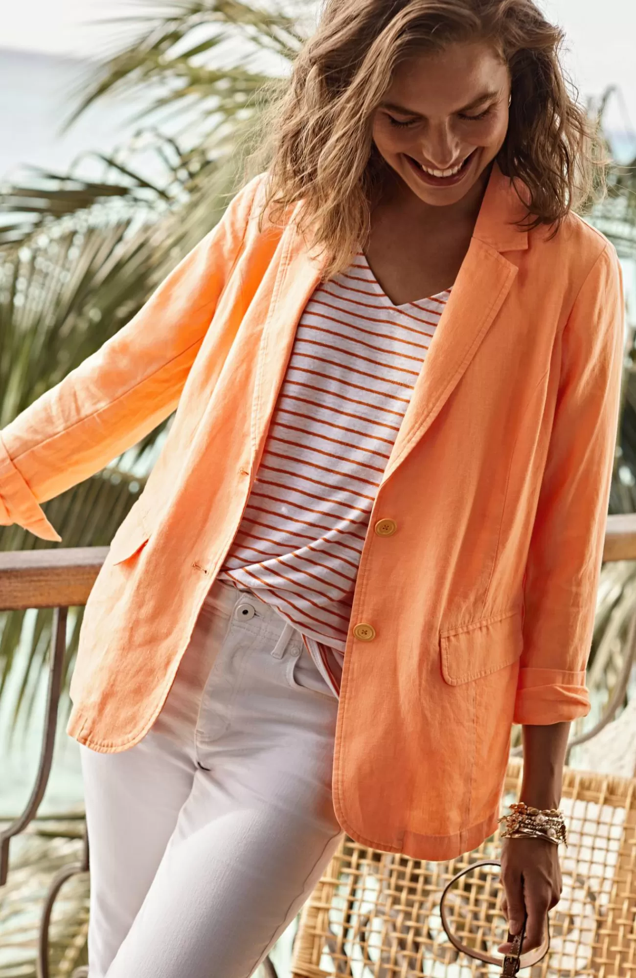 J.Jill Summer Linen Blazer Outlet