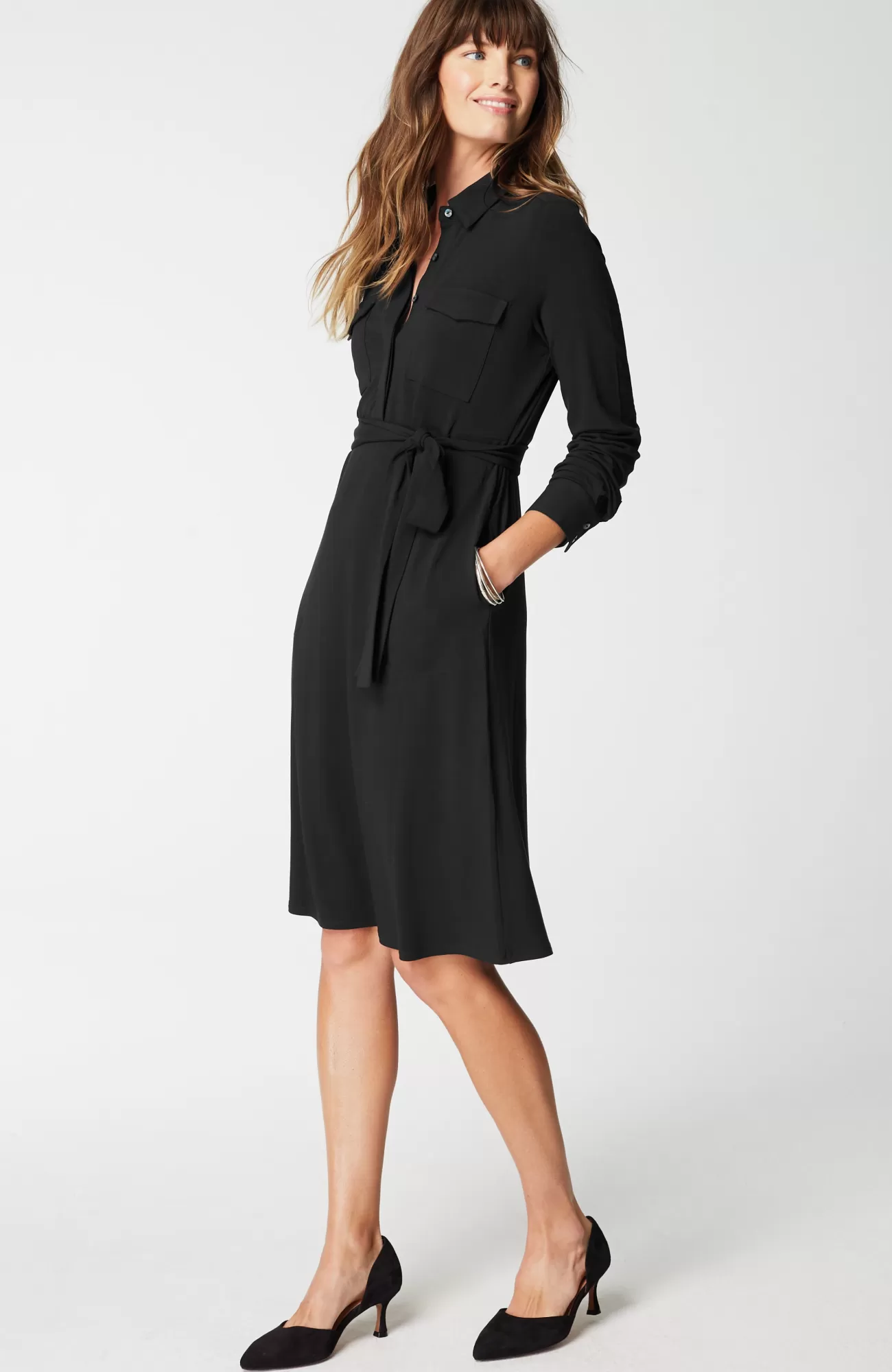 J.Jill Wearever A-Line Shirtdress Black Outlet