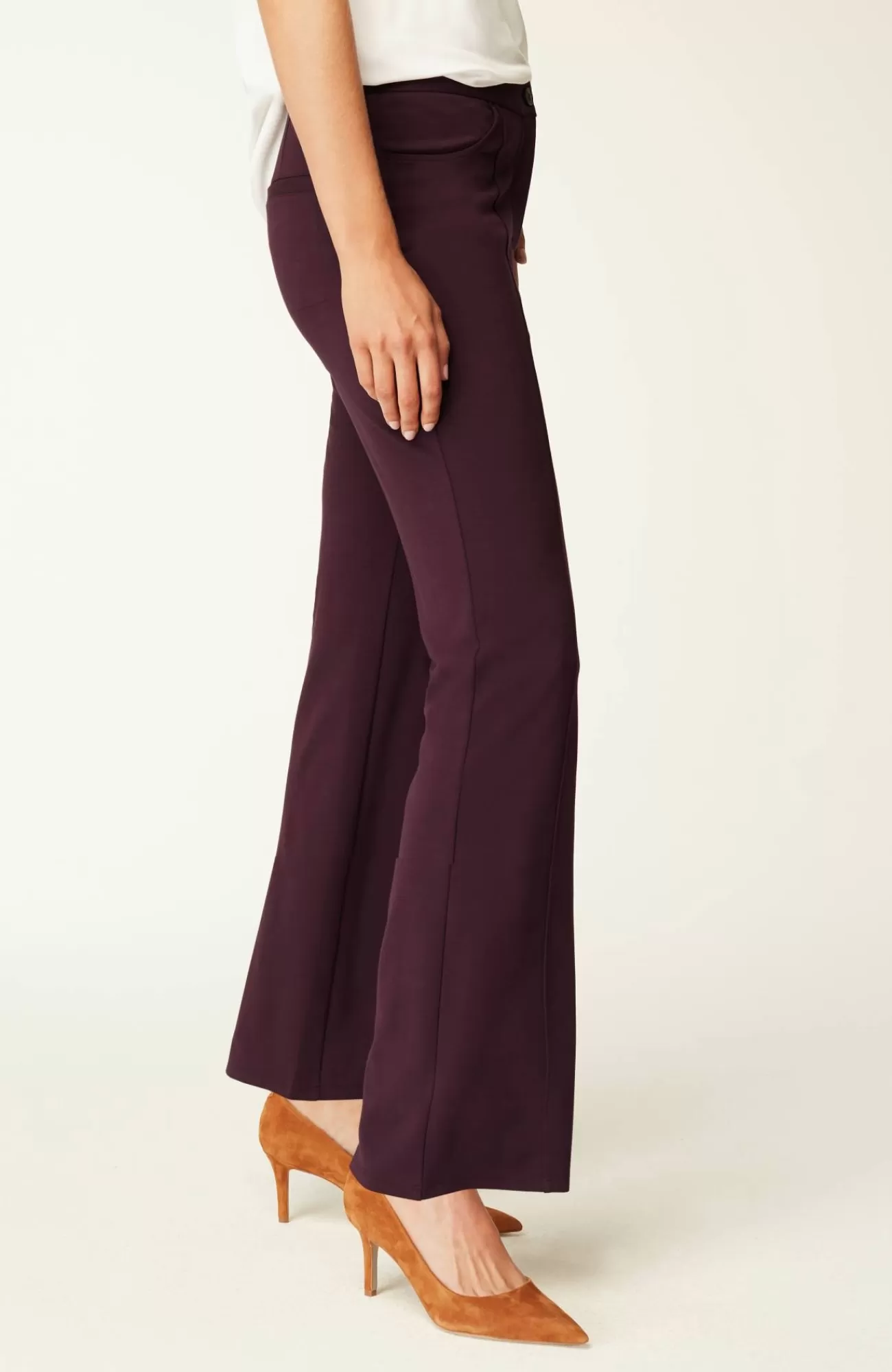 J.Jill Wearever Double-Face Jersey Boot-Cut Trousers Outlet