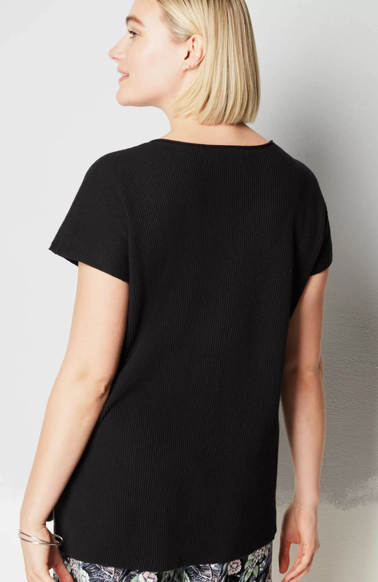 J.Jill Wearever Textured V-Neck Short-Sleeve Sweater Online