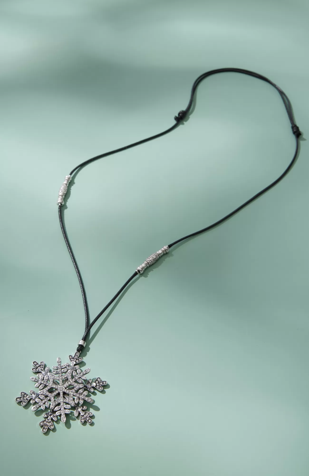 J.Jill Winter Snow Pendant Necklace Silvertone Flash Sale