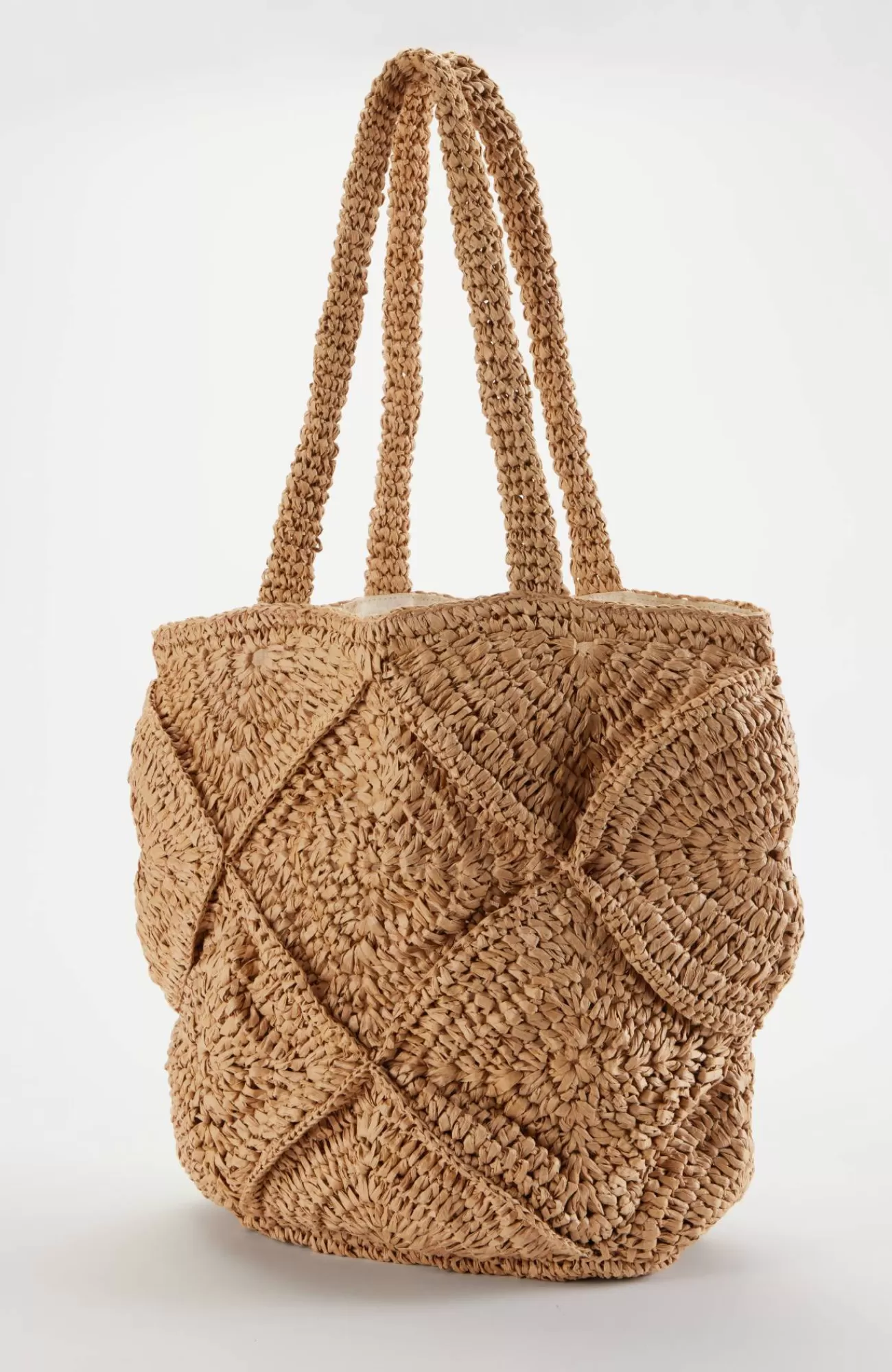 J.Jill Woven Diamond Summer Tote Natural Best Sale